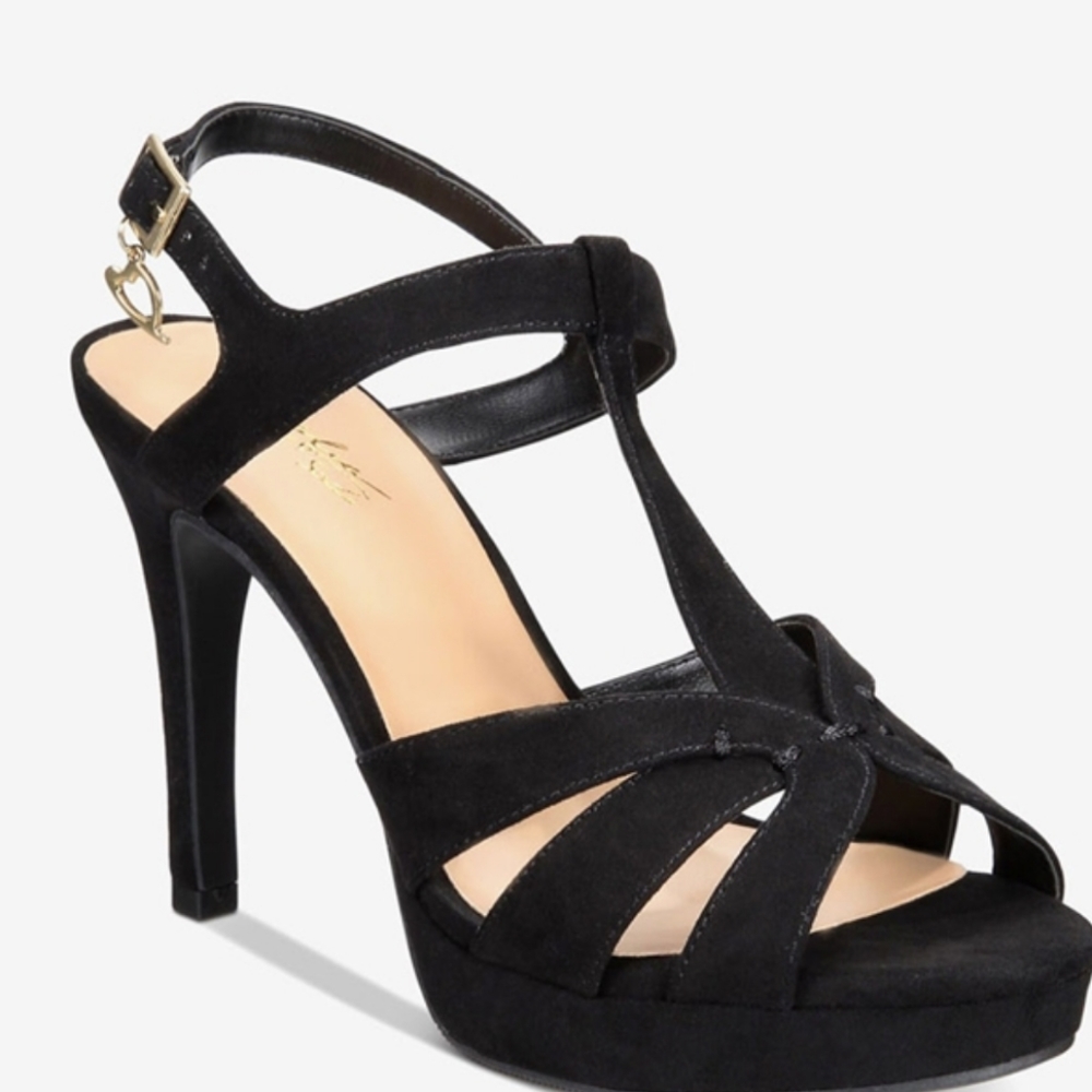 Thalia Sodi Black Platform Sandles Size 10
